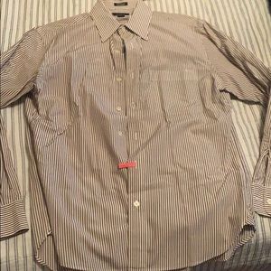 J. CREW COLLARD STRIPED BUTTON DOWN. SIZE S.